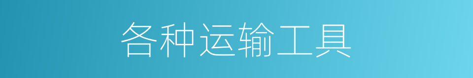 各种运输工具的同义词
