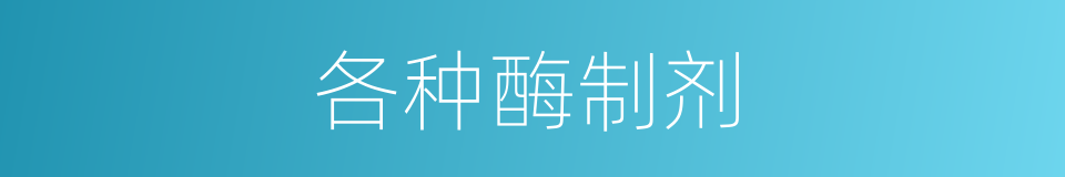 各种酶制剂的同义词