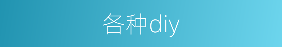 各种diy的同义词