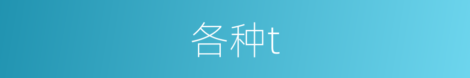 各种t的同义词