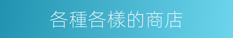 各種各樣的商店的同義詞