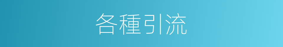 各種引流的同義詞