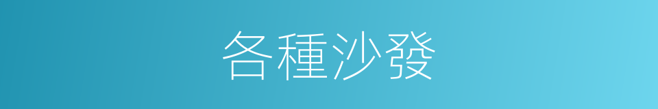 各種沙發的同義詞
