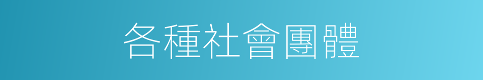 各種社會團體的同義詞