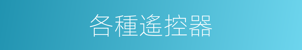各種遙控器的同義詞