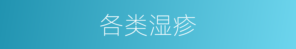 各类湿疹的同义词