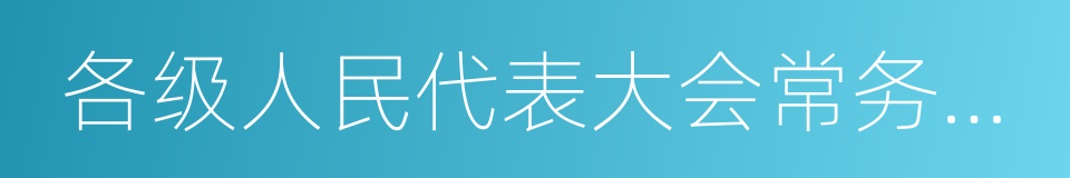 各级人民代表大会常务委员会监督法的同义词