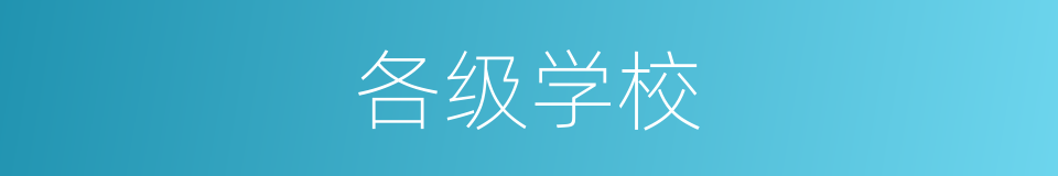 各级学校的同义词