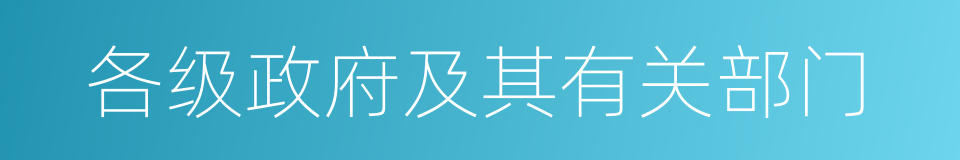 各级政府及其有关部门的同义词