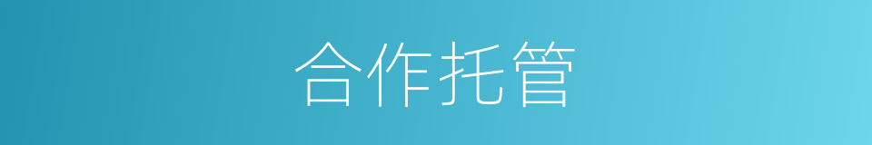 合作托管的同义词