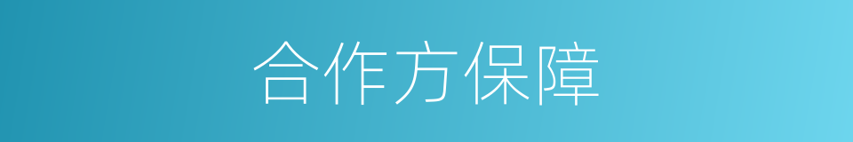 合作方保障的同义词