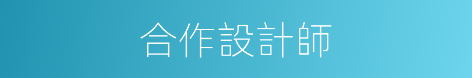 合作設計師的同義詞