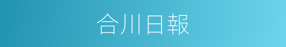 合川日報的同義詞