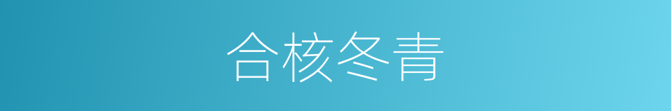 合核冬青的同义词