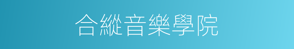 合縱音樂學院的同義詞