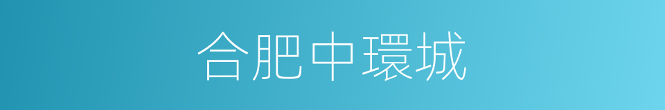 合肥中環城的同義詞