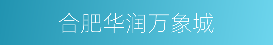 合肥华润万象城的同义词