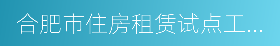 合肥市住房租赁试点工作实施方案的同义词