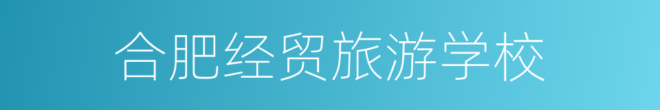 合肥经贸旅游学校的同义词