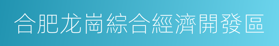合肥龙崗綜合經濟開發區的同義詞