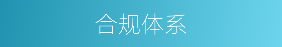 合规体系的同义词