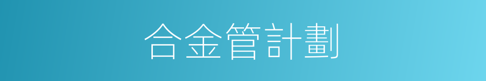 合金管計劃的同義詞