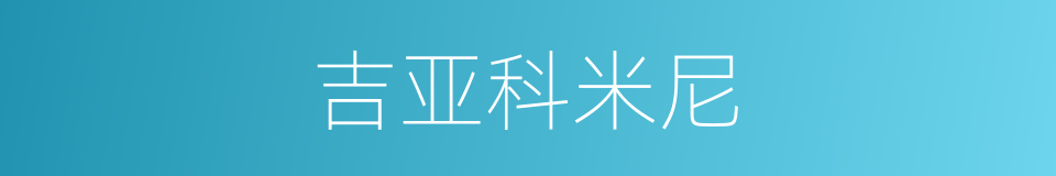 吉亚科米尼的同义词