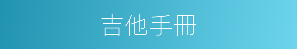 吉他手冊的同義詞