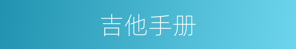 吉他手册的同义词