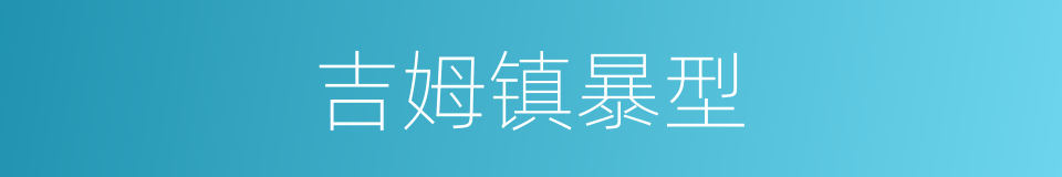 吉姆镇暴型的同义词