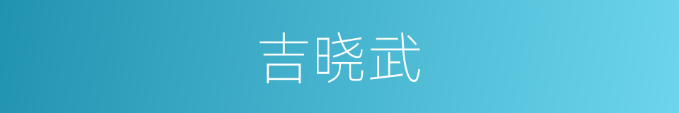 吉晓武的同义词