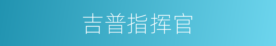 吉普指挥官的同义词