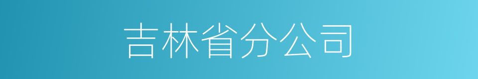 吉林省分公司的同义词