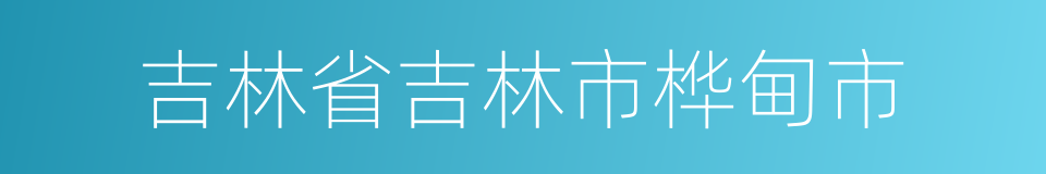 吉林省吉林市桦甸市的同义词