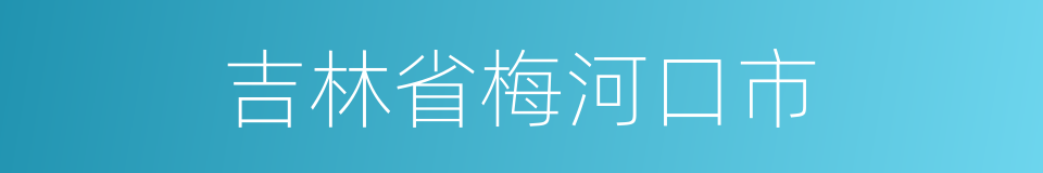 吉林省梅河口市的同义词