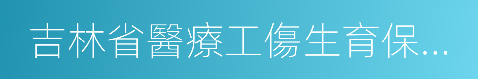 吉林省醫療工傷生育保險異地就醫申請表的同義詞