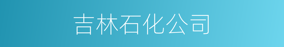 吉林石化公司的同义词