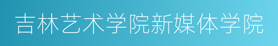 吉林艺术学院新媒体学院的同义词