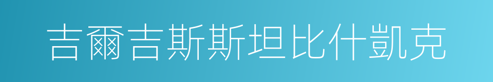 吉爾吉斯斯坦比什凱克的同義詞