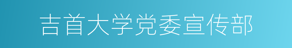 吉首大学党委宣传部的同义词