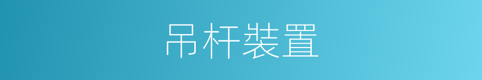 吊杆裝置的同義詞
