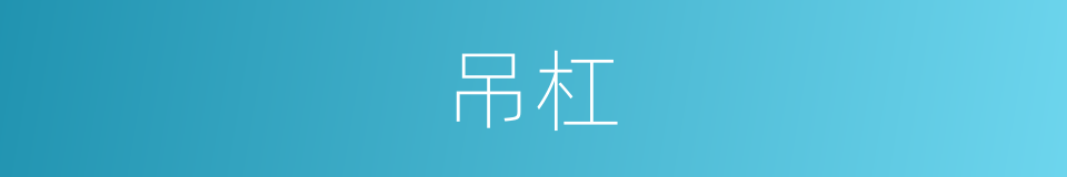 吊杠的意思