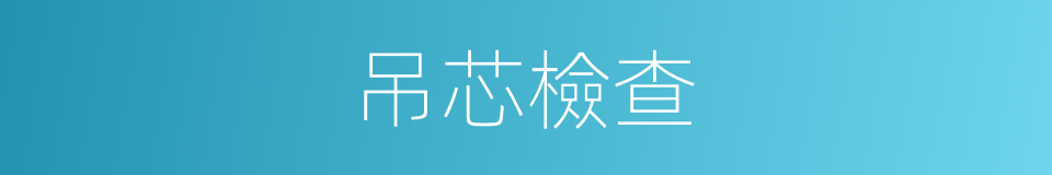 吊芯檢查的同義詞
