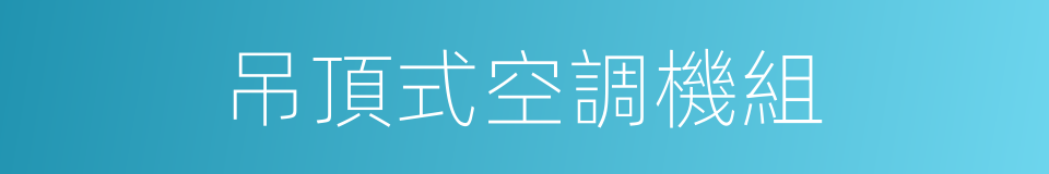 吊頂式空調機組的同義詞