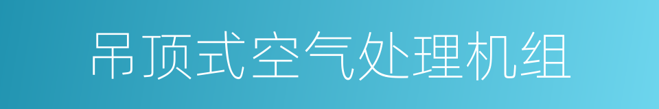 吊顶式空气处理机组的同义词