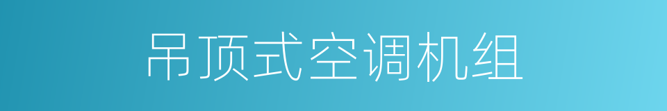 吊顶式空调机组的同义词