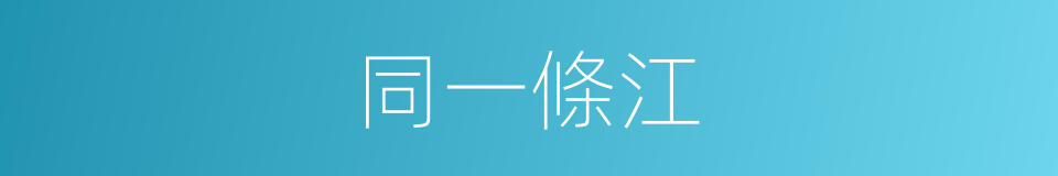 同一條江的同義詞