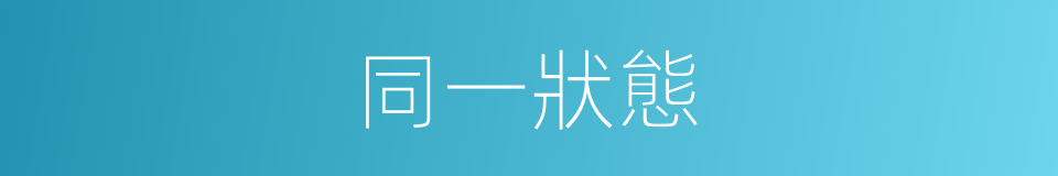 同一狀態的同義詞