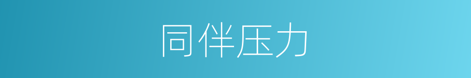 同伴压力的意思