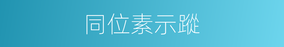 同位素示蹤的同義詞
